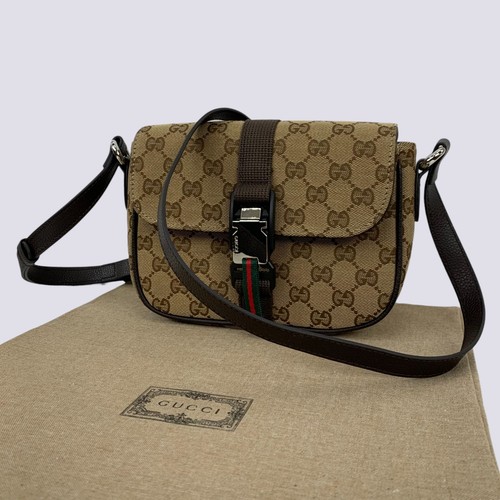 Gucci monogram canvas web - canvas,