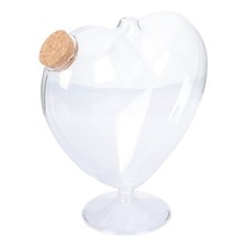  Vase Transparent Avec Couvercle Bouteilles Décoratives Pot Forme De Coeur