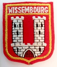 Écusson ancien WISSEMBOURG Bas-Rhin France - en feutrine brodée