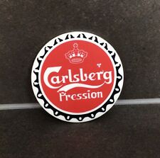 BIÈRE CARLSBERG - PLAQUE DE CAVALIER DE POMPE À BIÈRE - ACCESSOIRE DE BAR