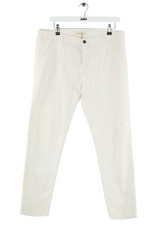 Pantalon droit en coton blanc
