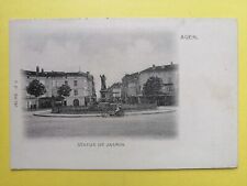 CPA 47 - AGEN Lot et Garonne STATUE de JASMIN Moto triporteur arrière de 1900