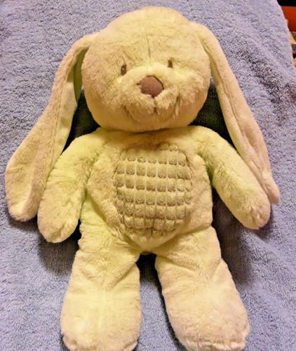 Doudou lapin vert damier - doudou, tex
