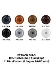 Vis à tôle ETANCO GM-S tête