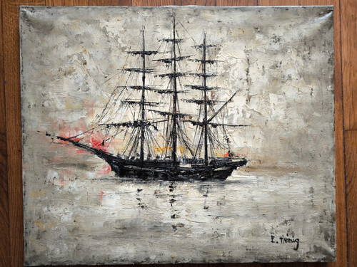 Peinture couteau marine - peinture,