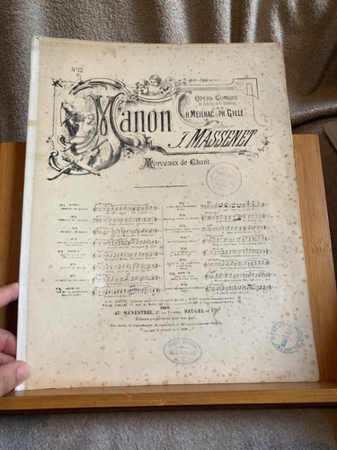 Jules massenet manon 12 - massenet, n°12