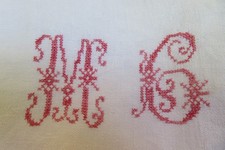SERVIETTES de TABLE damassé