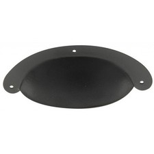 Poignée de meuble coquille lisse P0535 - entraxe 85 mm - noir mat CADAP