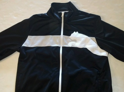 Puma black white - white, med