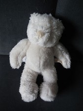 doudou peluche ours blanc écru Basile et Lola MOULIN ROTY 19cm