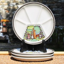 Lot de 4 assiettes à fondue