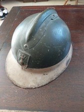 WW2 CASQUE ADRIAN DEFENSE PASSIVE DANS SON JUS D ORIGINE COIFFE COULEURS 39 45 