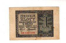 Pologne POLAND Billet 1 ZLOTY