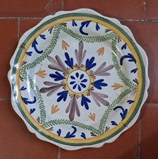 Grande assiette décorative ancienne