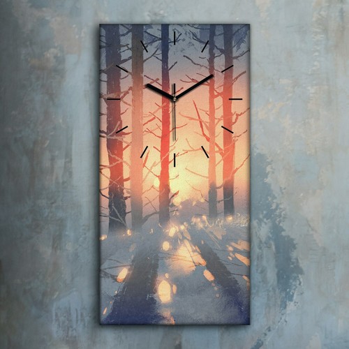 Horloge murale sur toile - , 30x60