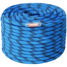VEVOR Corde d'Escalade Statique 12,7 mm 60,9 m Corde de Sécurité Extérieure Bleu