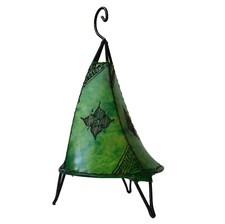 Lampe Sur Pied Marocaine Orientale En Cuir Henna Tisir