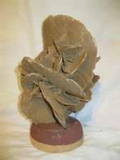 Ancienne GROSSE ROSE DES SABLES 16cm SUR SOCLE Minéraux Minéralogie Roche Pierre