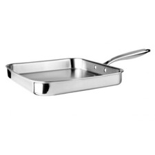 Poêle INOX PROFESSIONELLE  CARREE  28 X  28 CM Tous Feux + Induction