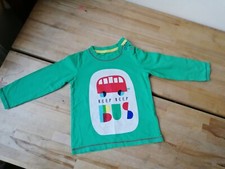 Haut bip bip bus vert rouge bébé garçon 12-18 mois 100% coton très bon état