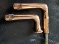 paire Poignée de porte ancienne laiton carré de 7 mm