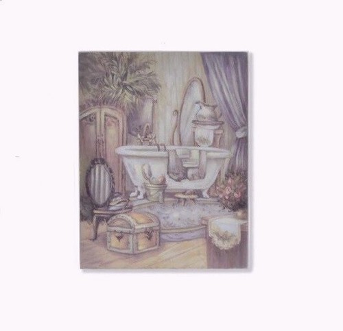 Cadre tableau bois baignoire - tableau,