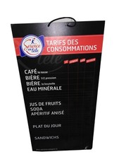 Panneau plaque tarif des consommations neuf signalétique affichage