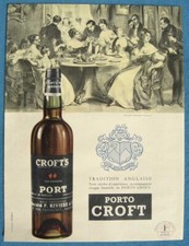 Publicité Papier - Vin PORTO CROFT de 1957