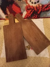 2 Anciennes Planches À Découper En Bois Épais / Vintage