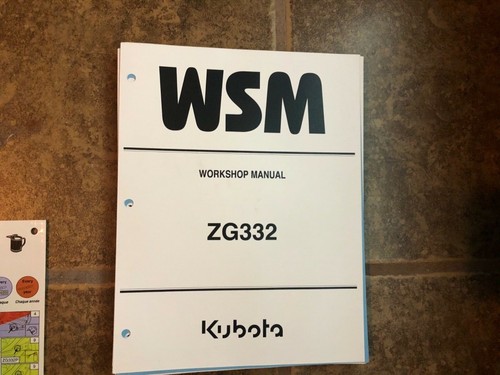 Wsm kubota workshop manual - kubota,