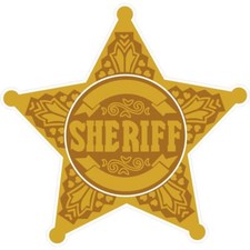 Etoile sheriff autocollant