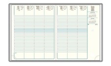 [27310M] Mignon Recharge cousue A27 Collection, 268x208 mm Semainier + atlas