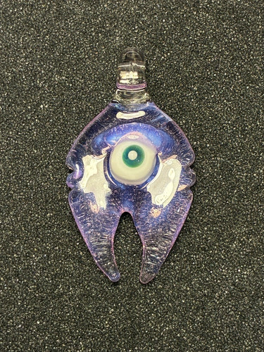 Glass pendant necklace purple - pendant,