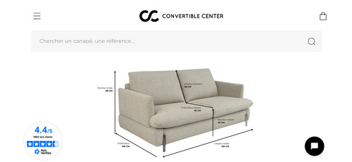Canapé convertible 190 - canapé, cm