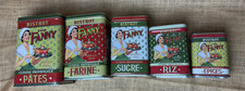 5 boîtes métal Bistrot Fanny cuisine provençale PÂTES FARINE SUCRE RIZ ÉPICES