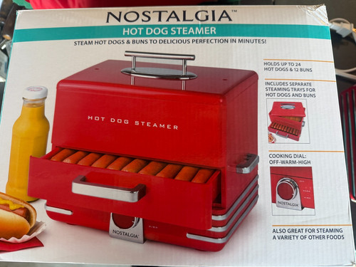 Red nostalgia hot dog machine - nostalgia,