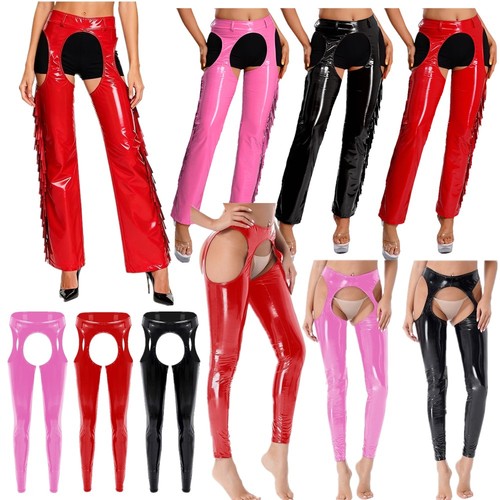 Womens shiny leather pant - us,
