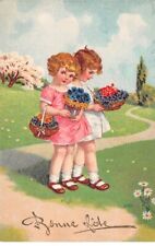 Illustrateurs - n°70608 - HMB n°3358 - Bonne Fête - Fillettes apportant des