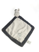 Doudou plat Zèbre blanc gris