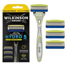 Wilkinson Sword Hydro 5 - Rasoir Sensitive pour Homme - Aloe Vera pour réduir...