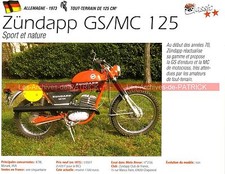 ZUNDAPP GS 125 et MC 125 1973