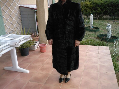 Manteau vison noir - manteau, en