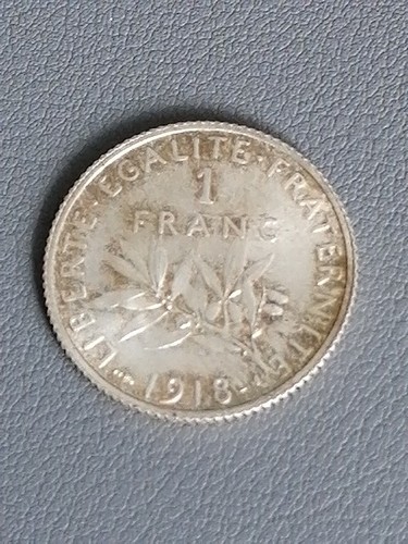 Pièce 1918 franc argent - argent,