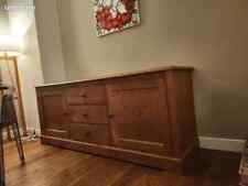 Buffet enfilade 2 portes 3 tiroirs pin massif ciré