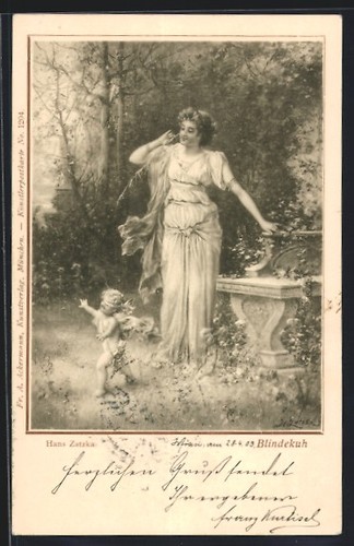 Carte postale artiste hans - carte,