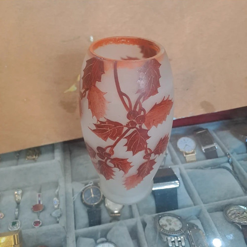 Vase ancien legras verre - vase,