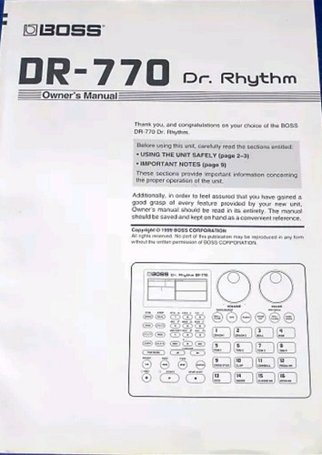 Boss 770 dram machine - boss, dr