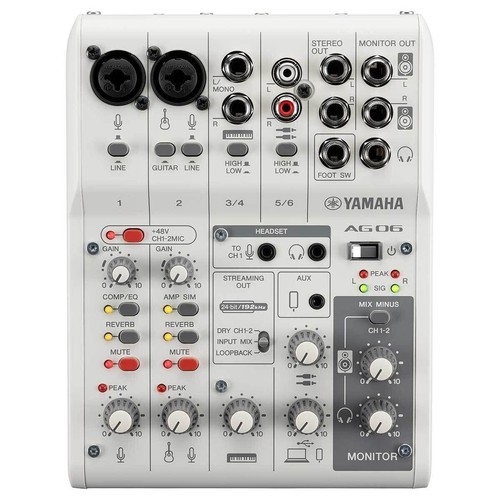 Yamaha ag06mk2 6ch live - yamaha, w