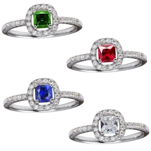 Argent sterling carré bague - argent,