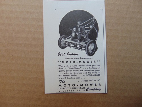 1948 moto mower small - moto-mower, vintage